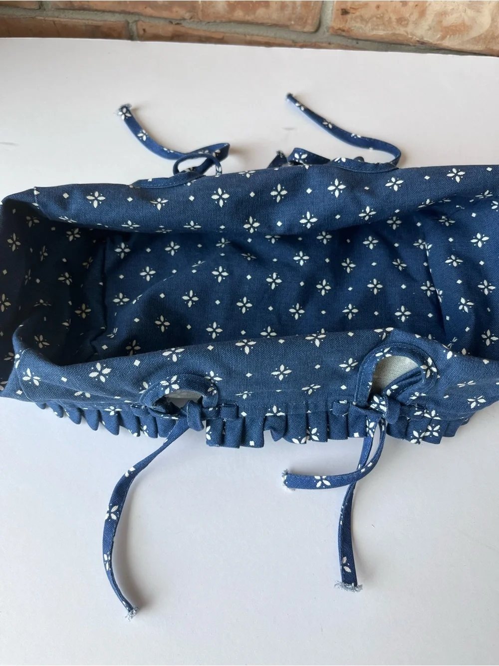 Longaberger Blue White Basket Liner 80’s 90’s